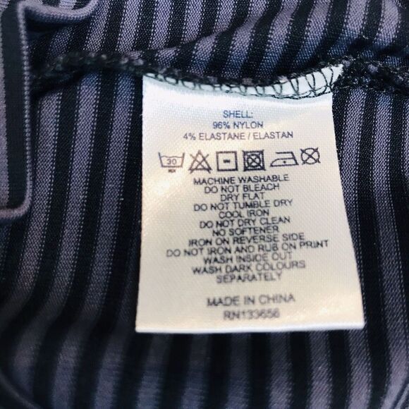 Aquascutum Golf Polo Shirt Mens Size M Grey Fitted Striped Short Sleeve Trim - Picture 12 of 16